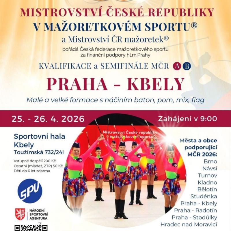 Mistrovství ČR v mažoretkovém sportu míří do Kbel